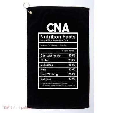 CNA Nutrition Facts Certified Nursing Assistant Golf Towel