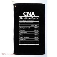 CNA Nutrition Facts Certified Nursing Assistant Golf Towel thumb 0