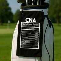 CNA Nutrition Facts Certified Nursing Assistant Golf Towel thumb 2