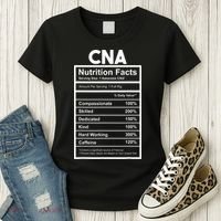 CNA Nutrition Facts Certified Nursing Assistant Women's T-Shirt thumb 3