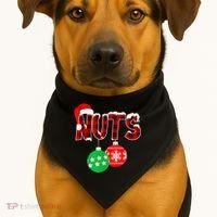 Chest Nuts Funny Matching Chestnuts Christmas Couples Nuts USA-Made Doggie Bandana thumb 1