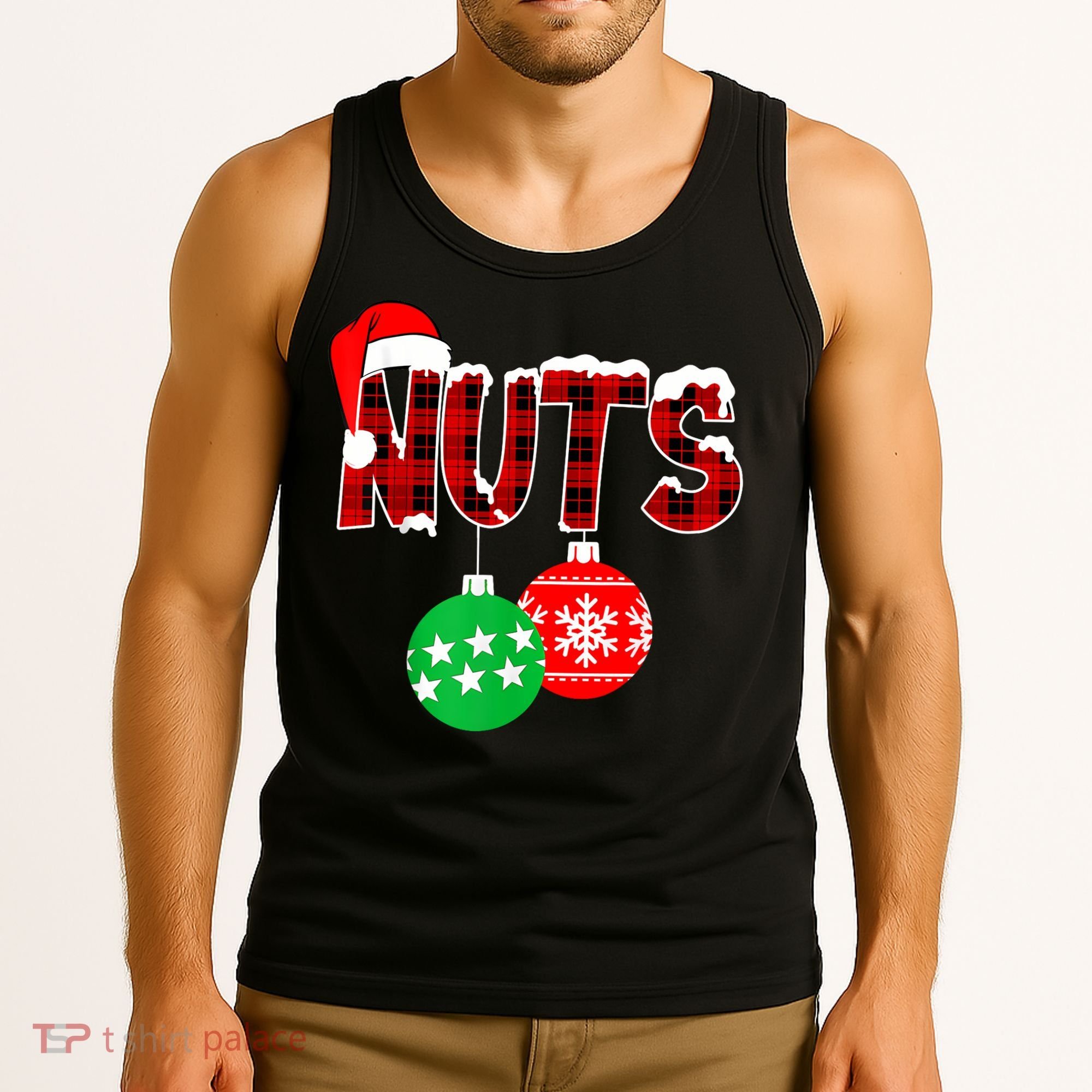 Chest Nuts Funny Matching Chestnuts Christmas Couples Nuts Tank Top