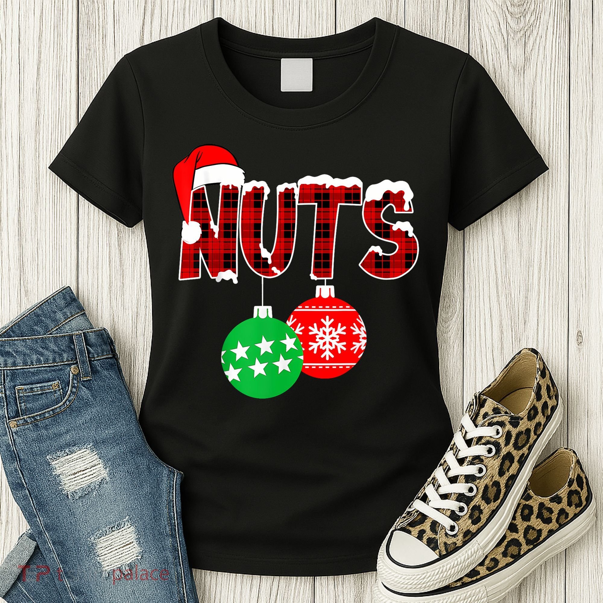 Chest Nuts Funny Matching Chestnuts Christmas Couples Nuts Women's T-Shirt