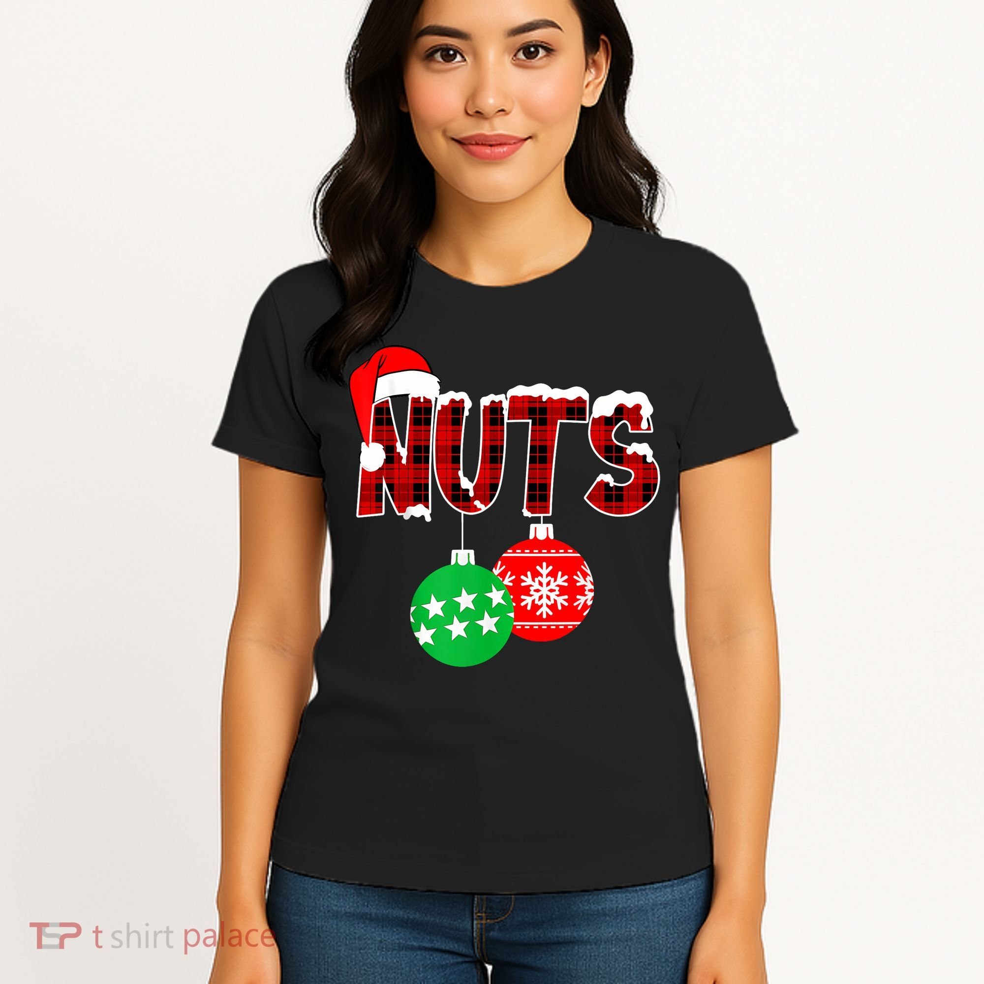 Chest Nuts Funny Matching Chestnuts Christmas Couples Nuts Women's T-Shirt
