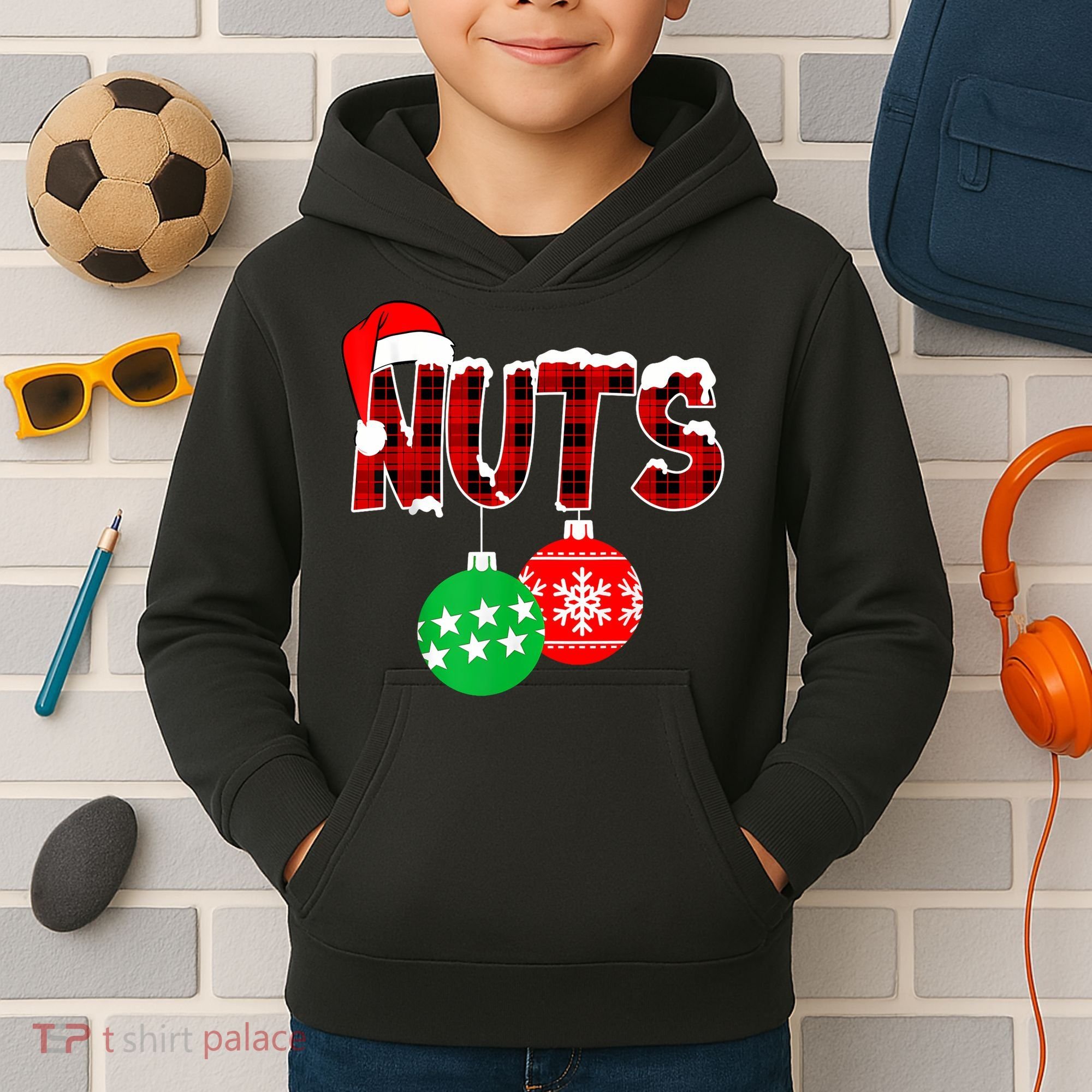 Chest Nuts Funny Matching Chestnuts Christmas Couples Nuts Kids Hoodie