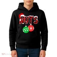 Chest Nuts Funny Matching Chestnuts Christmas Couples Nuts Kids Hoodie thumb 4