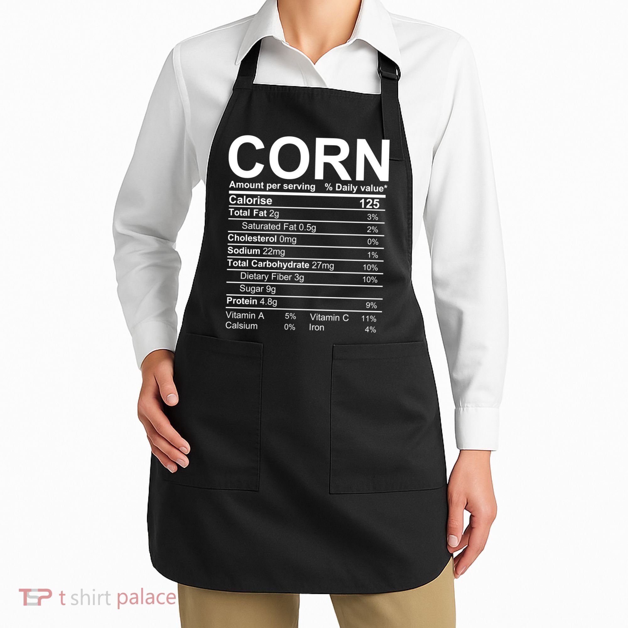 Corn Nutrition Facts Label Apron