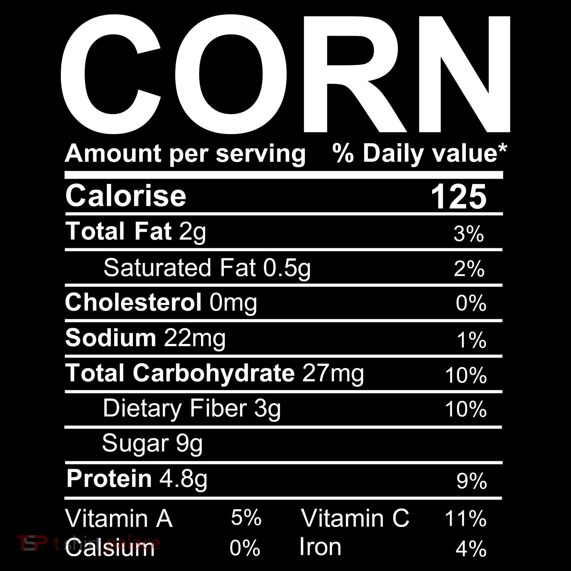Corn Nutrition Facts Label Sweatshirt