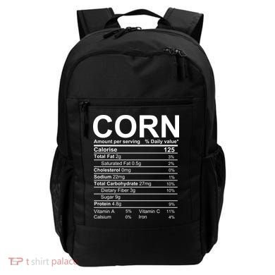 Corn Nutrition Facts Label Backpack