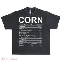 Corn Nutrition Facts Label Urban Oversized Heavyweight T-Shirt thumb 0