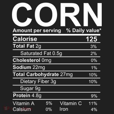 Corn Nutrition Facts Label Urban Oversized Heavyweight T-Shirt