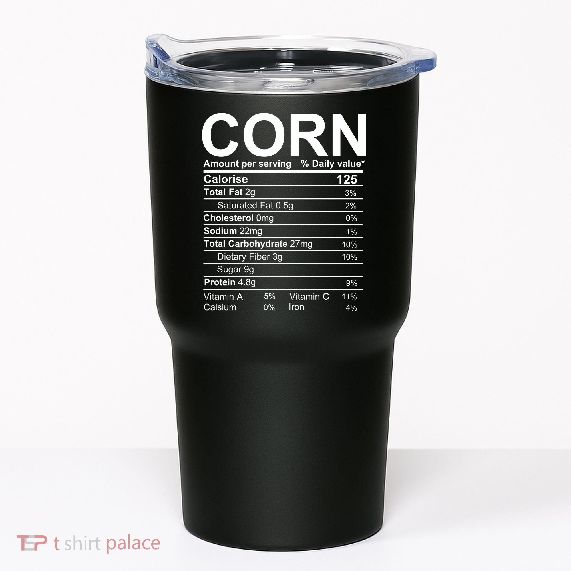 Corn Nutrition Facts Label Tumbler