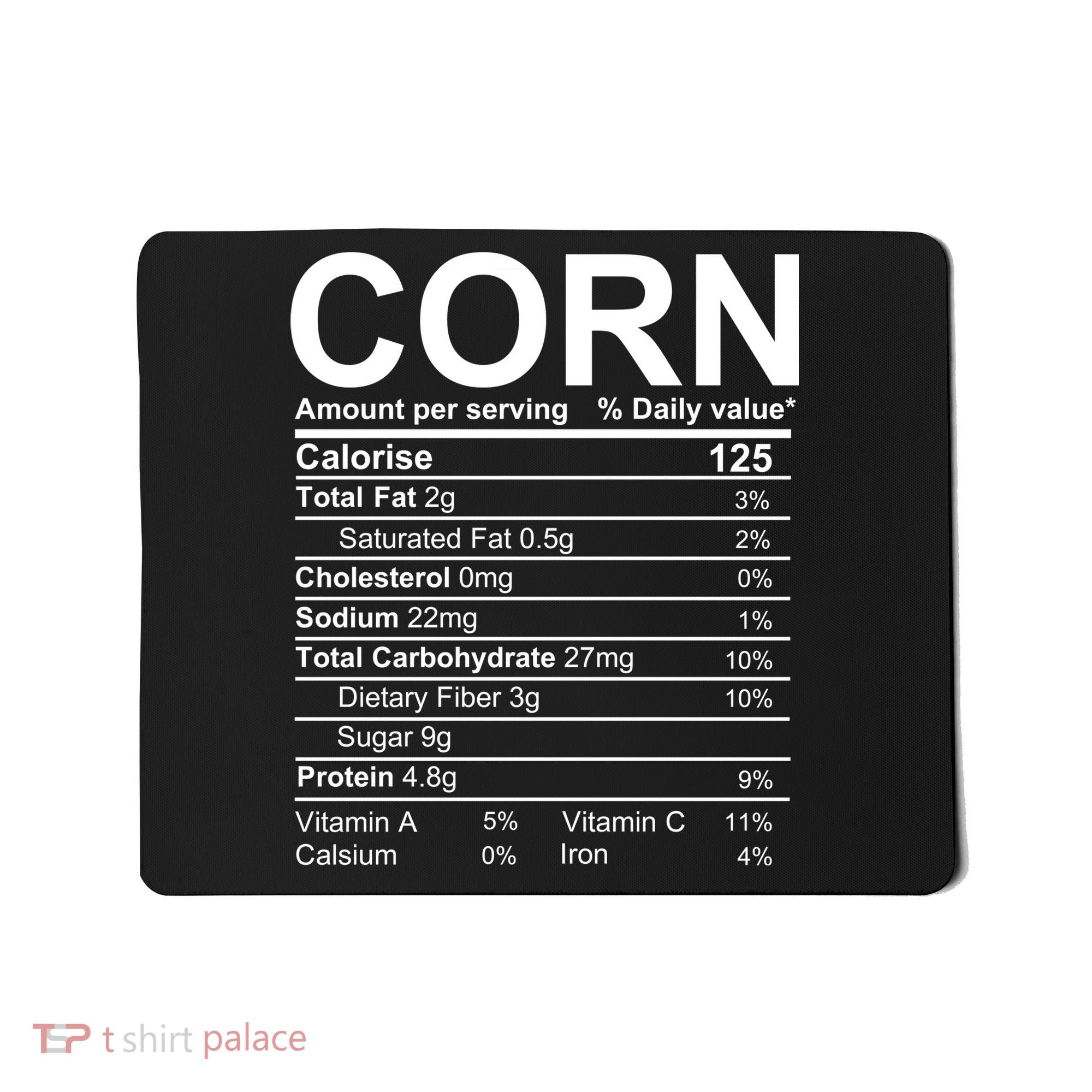 Corn Nutrition Facts Label Mousepad