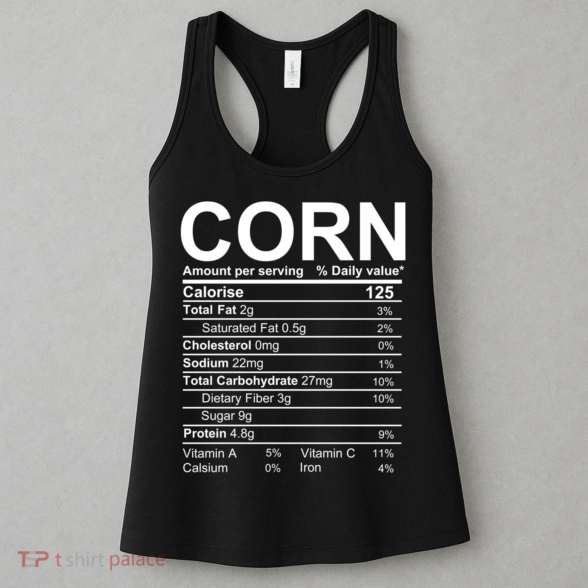 Corn Nutrition Facts Label Women's Tank Top