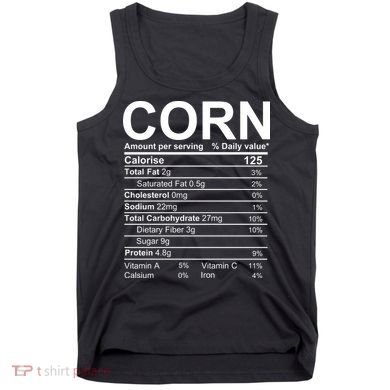 Corn Nutrition Facts Label Tank Top