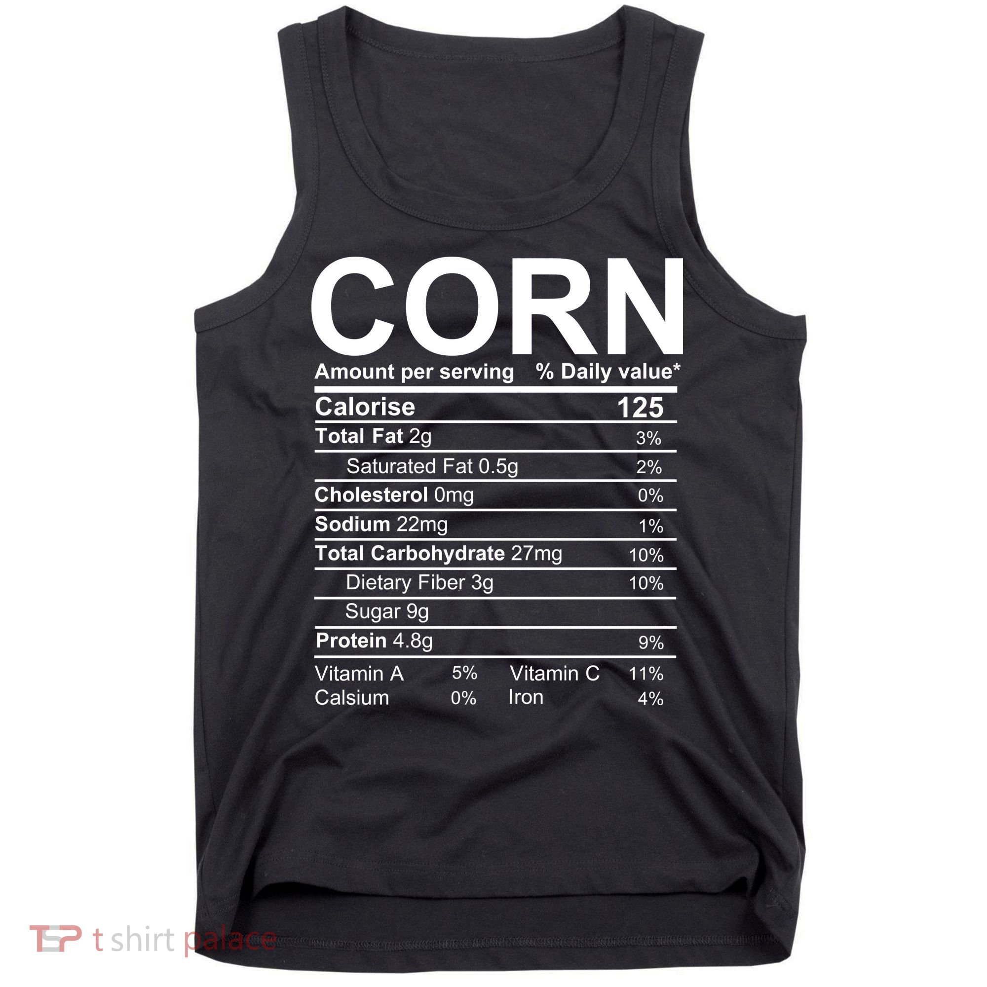 Corn Nutrition Facts Label Tank Top