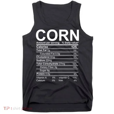 Corn Nutrition Facts Label Tank Top