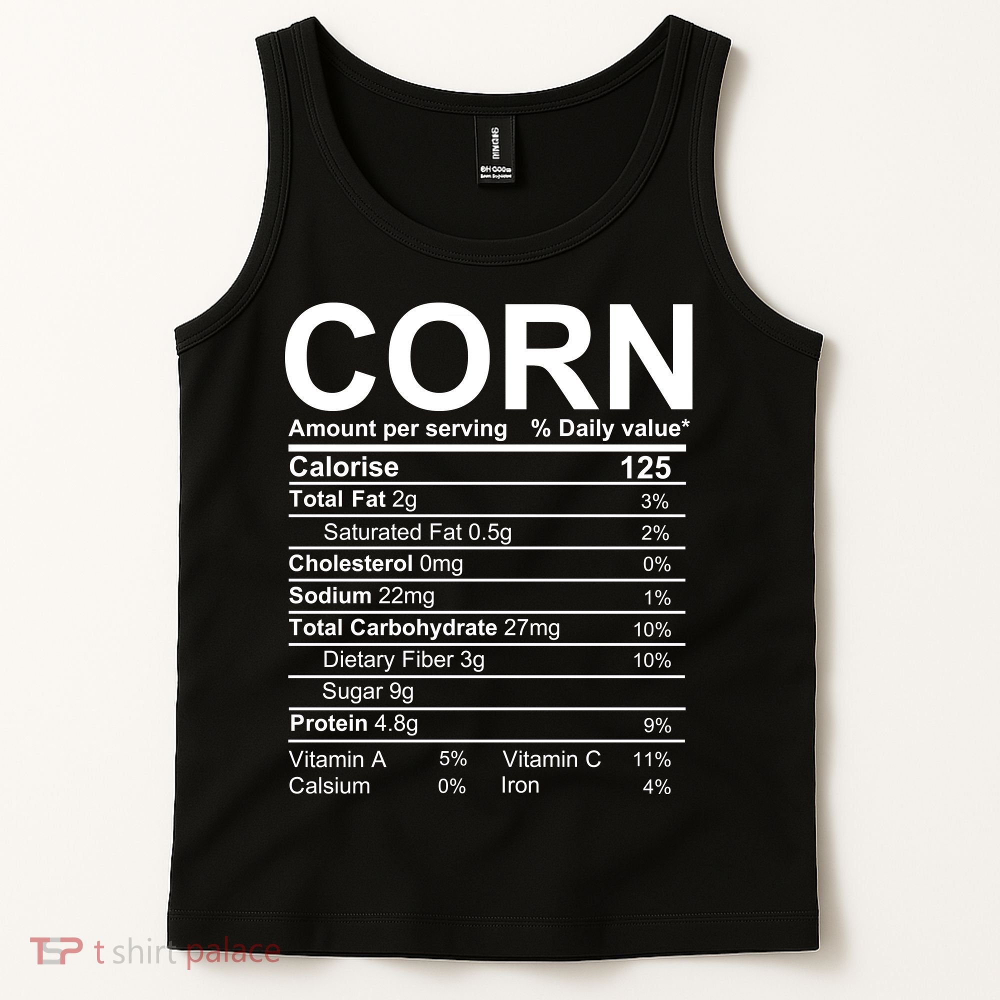 Corn Nutrition Facts Label Tank Top