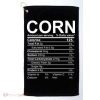 Corn Nutrition Facts Label Golf Towel thumb 0