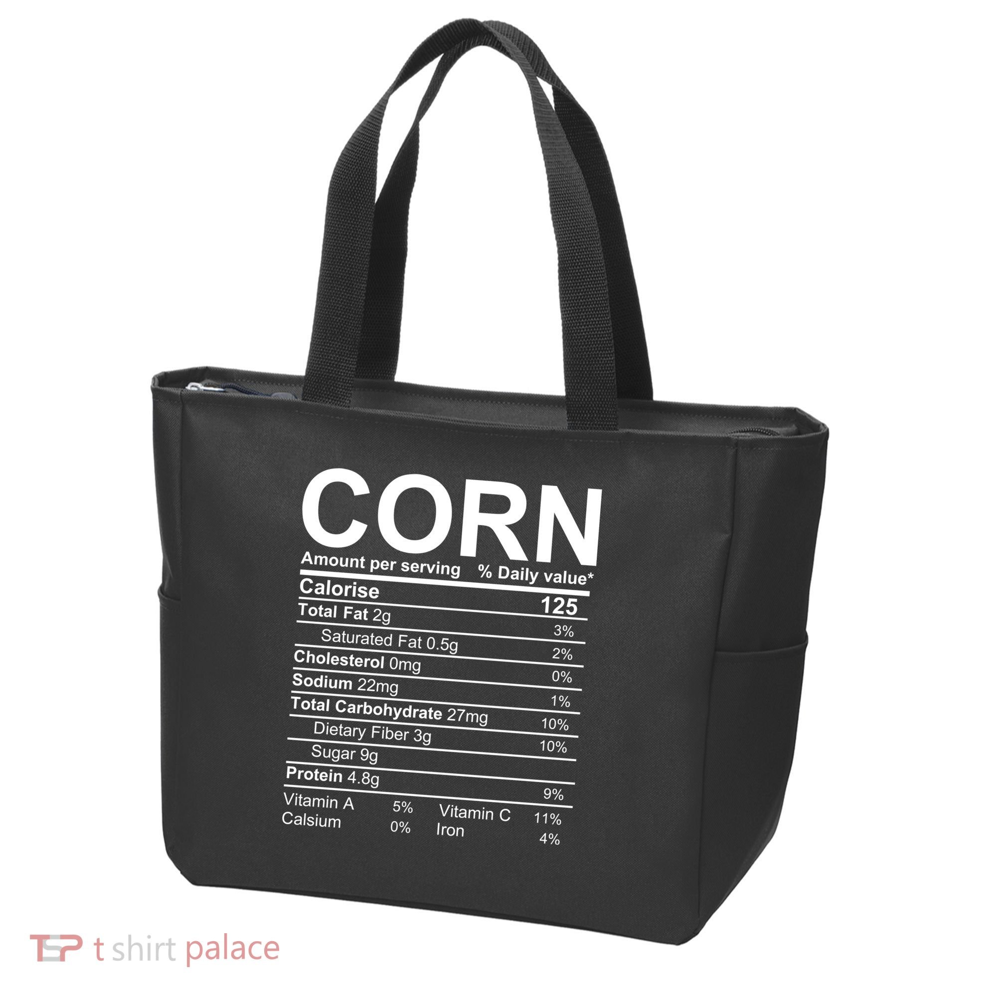 Corn Nutrition Facts Label Tote Bag
