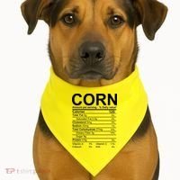 Corn Nutrition Facts Label USA-Made Doggie Bandana thumb 1