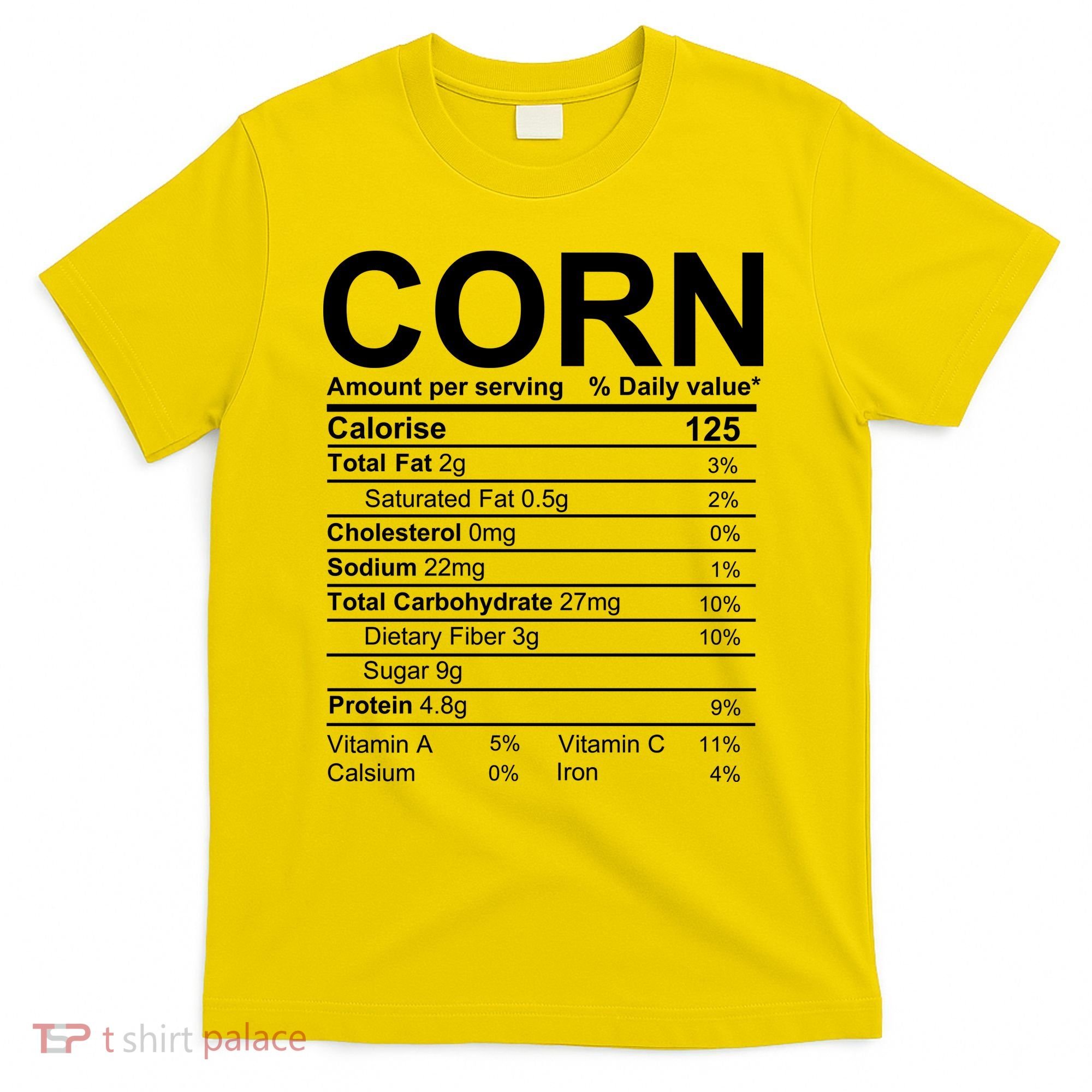Corn Nutrition Facts Label T-Shirt