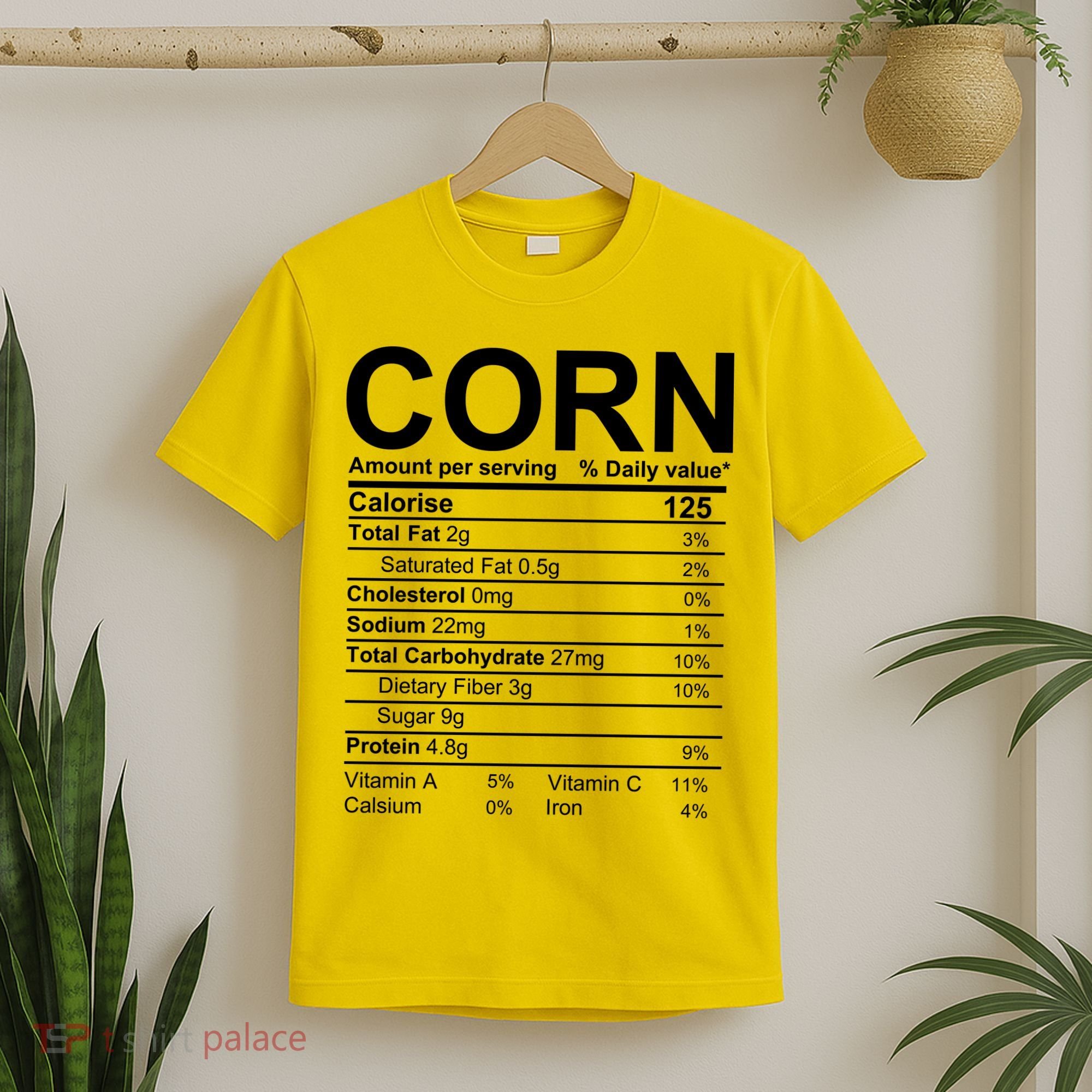Corn Nutrition Facts Label T-Shirt