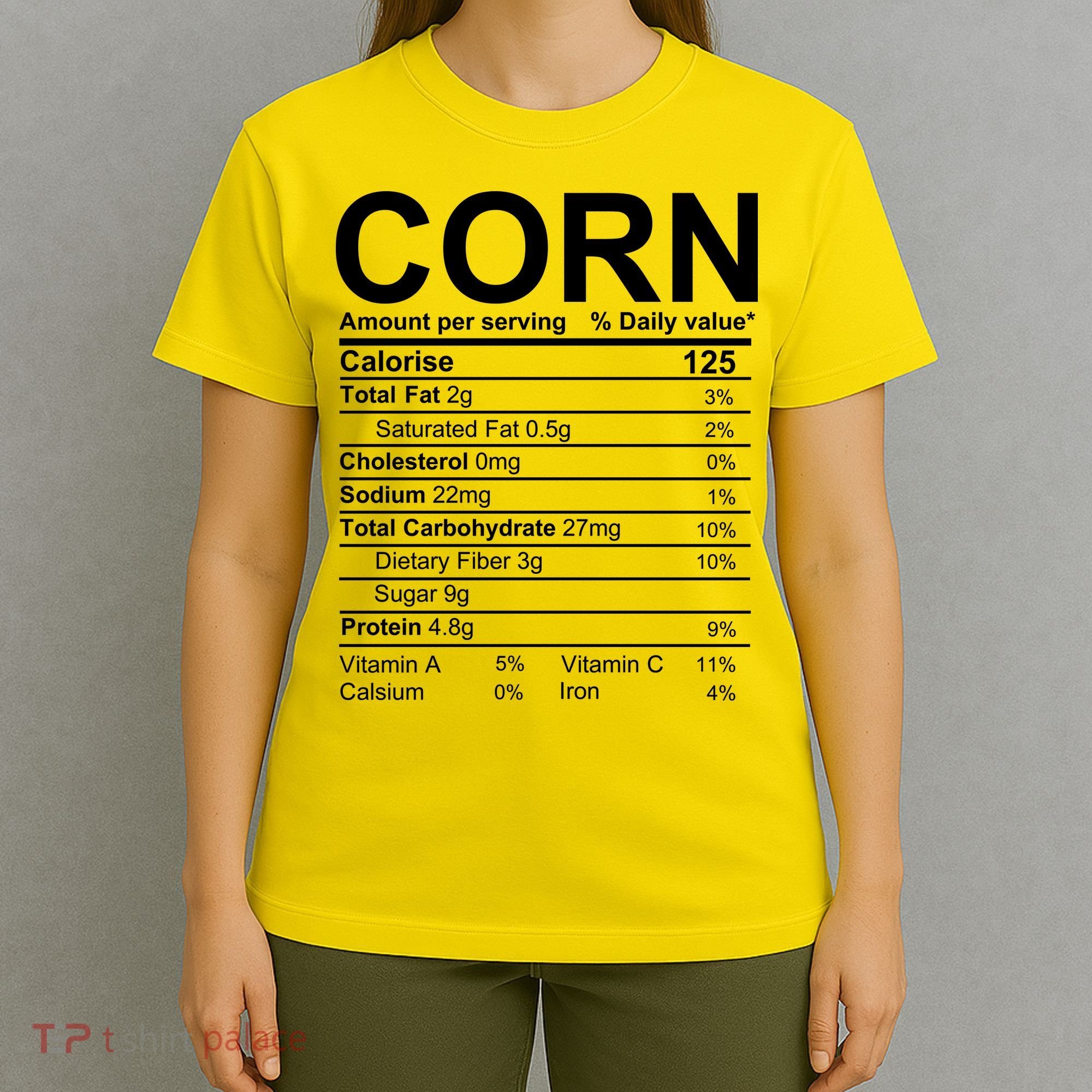 Corn Nutrition Facts Label T-Shirt