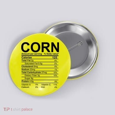 Corn Nutrition Facts Label Button