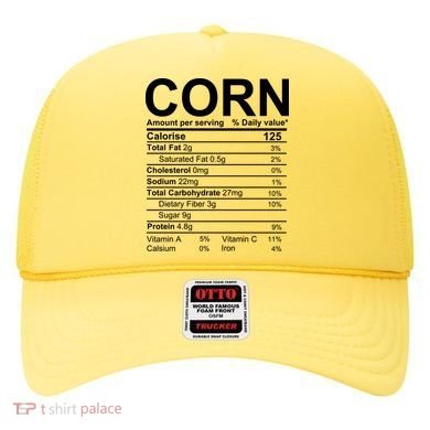 Corn Nutrition Facts Label Hat