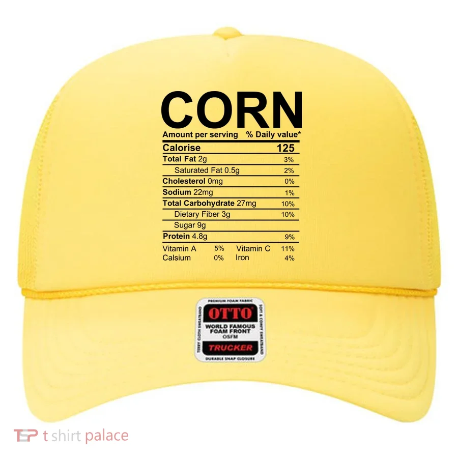 Corn Nutrition Facts Label Hat