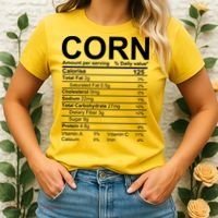Corn Nutrition Facts Label Women's T-Shirt thumb 2