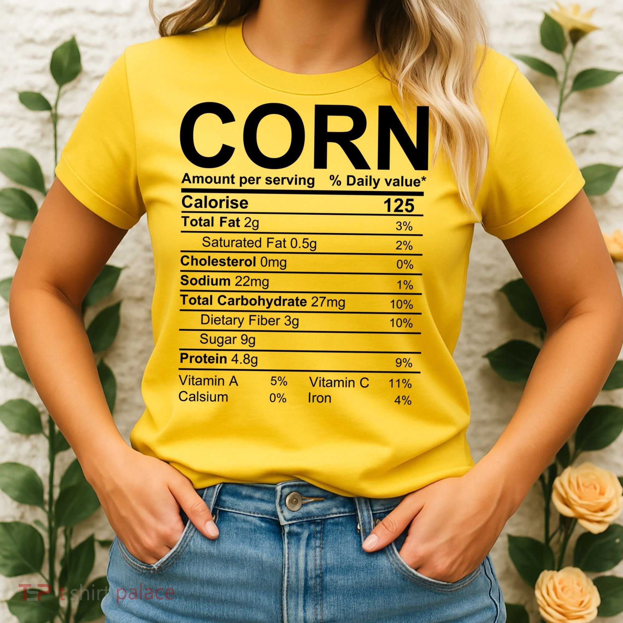 Corn Nutrition Facts Label Women's T-Shirt
