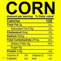 Corn Nutrition Facts Label Kids Long Sleeve Shirt thumb 2