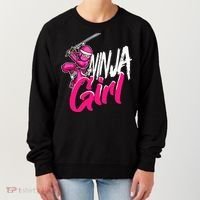 Cute Ninja Fighter Costume Pink Ninja Women's Sweatshirt thumb 0