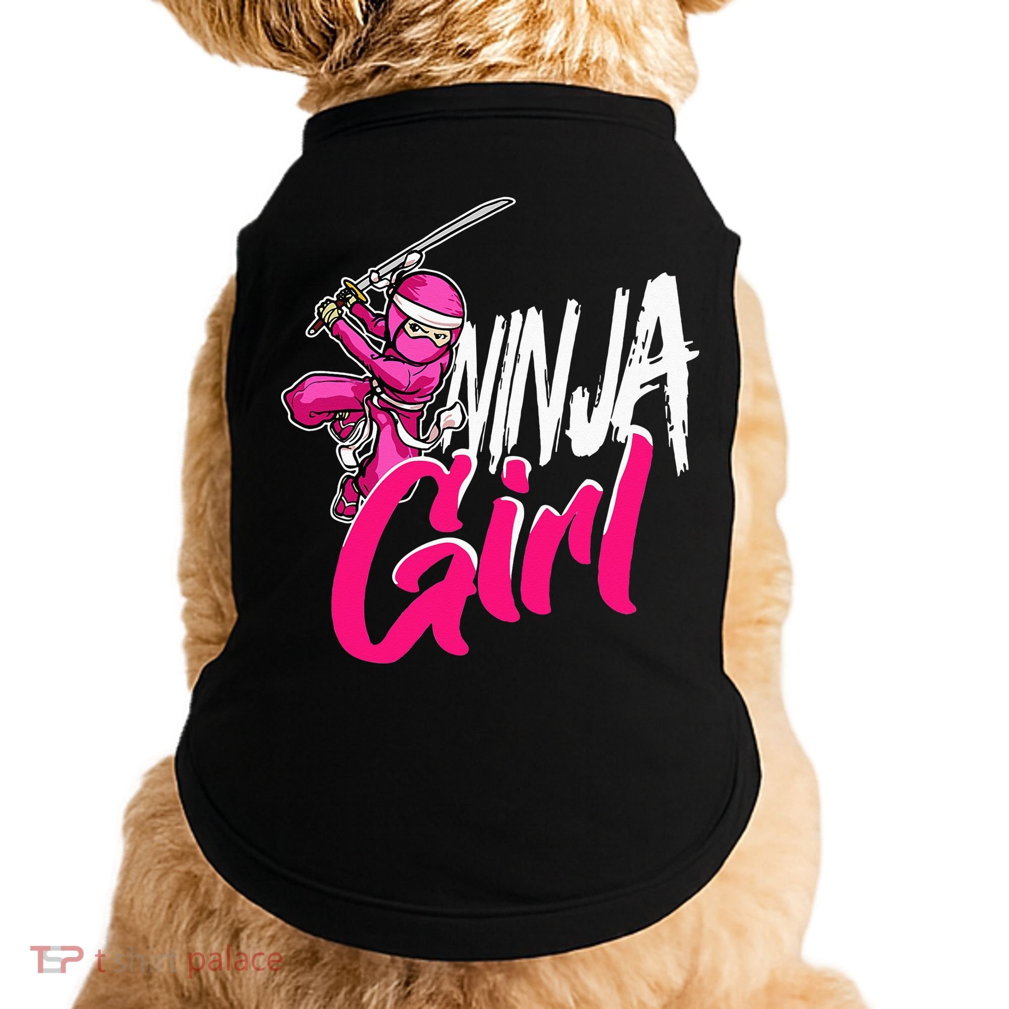 Cute Ninja Fighter Costume Pink Ninja Doggie Tank