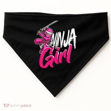 Cute Ninja Fighter Costume Pink Ninja USA-Made Doggie Bandana