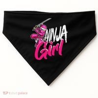 Cute Ninja Fighter Costume Pink Ninja USA-Made Doggie Bandana thumb 0