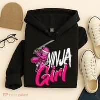 Cute Ninja Fighter Costume Pink Ninja Hoodie thumb 4
