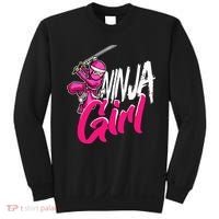 Cute Ninja Fighter Costume Pink Ninja Sweatshirt thumb 0
