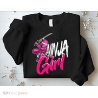 Cute Ninja Fighter Costume Pink Ninja Sweatshirt thumb 2