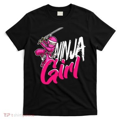 Cute Ninja Fighter Costume Pink Ninja T-Shirt
