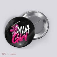 Cute Ninja Fighter Costume Pink Ninja Button thumb 0