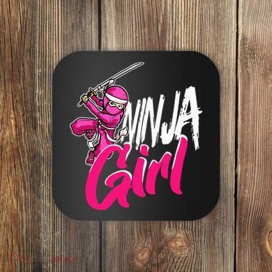Cute Ninja Fighter Costume Pink Ninja Coaster