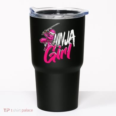 Cute Ninja Fighter Costume Pink Ninja Tumbler