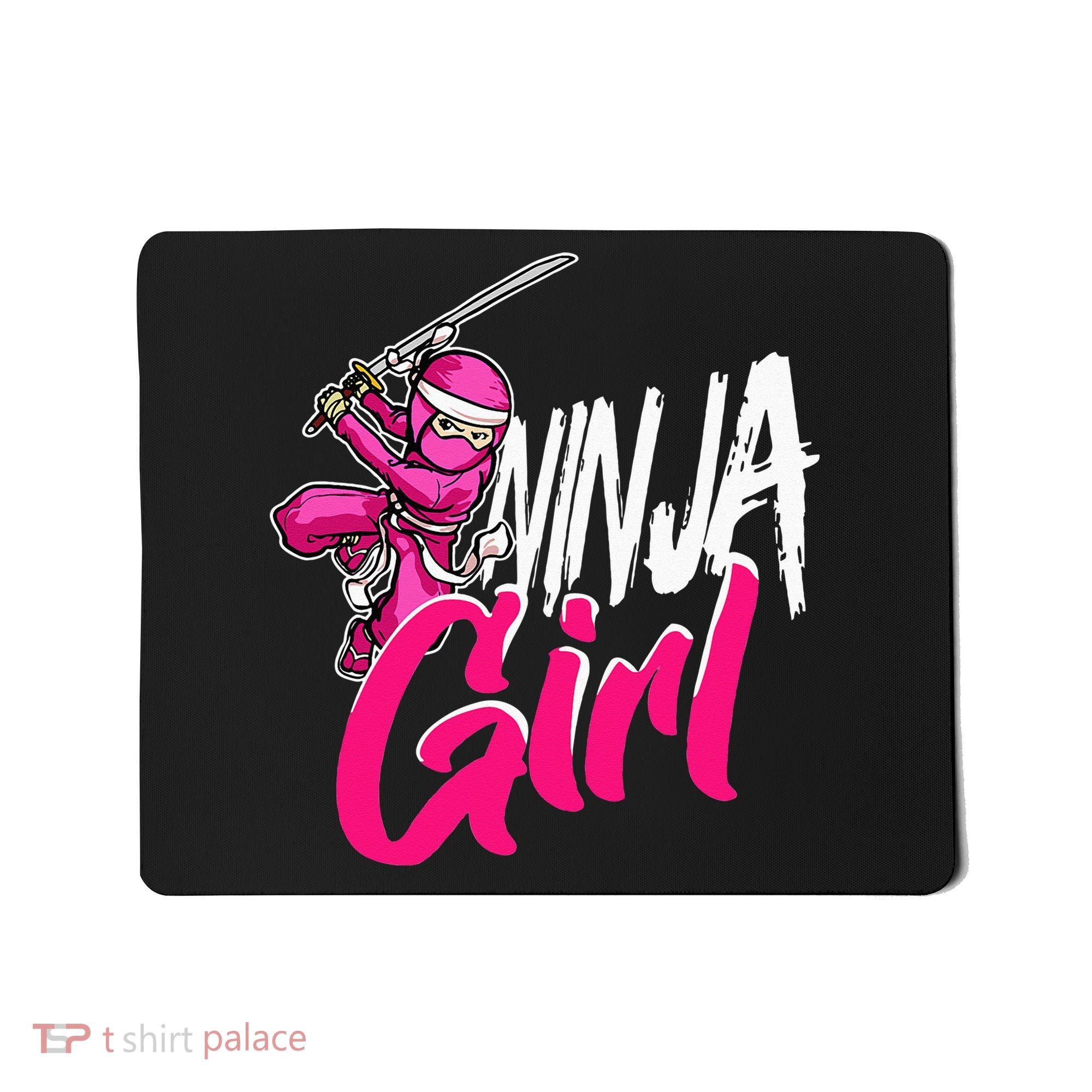 Cute Ninja Fighter Costume Pink Ninja Mousepad