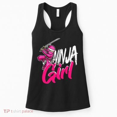 Cute Ninja Fighter Costume Pink Ninja Women's Tank Top