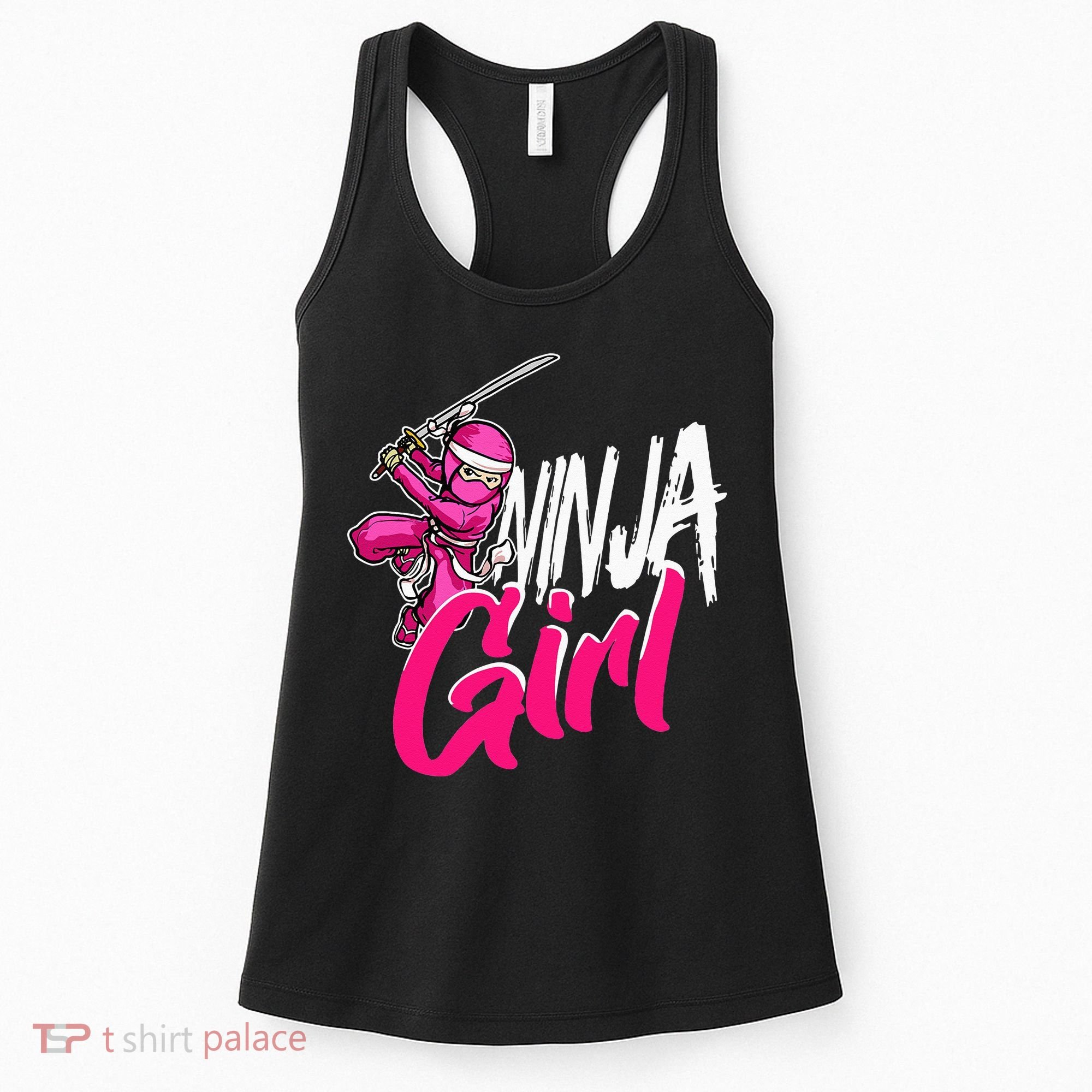 Cute Ninja Fighter Costume Pink Ninja Women's Tank Top
