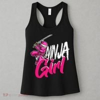 Cute Ninja Fighter Costume Pink Ninja Women's Tank Top thumb 3