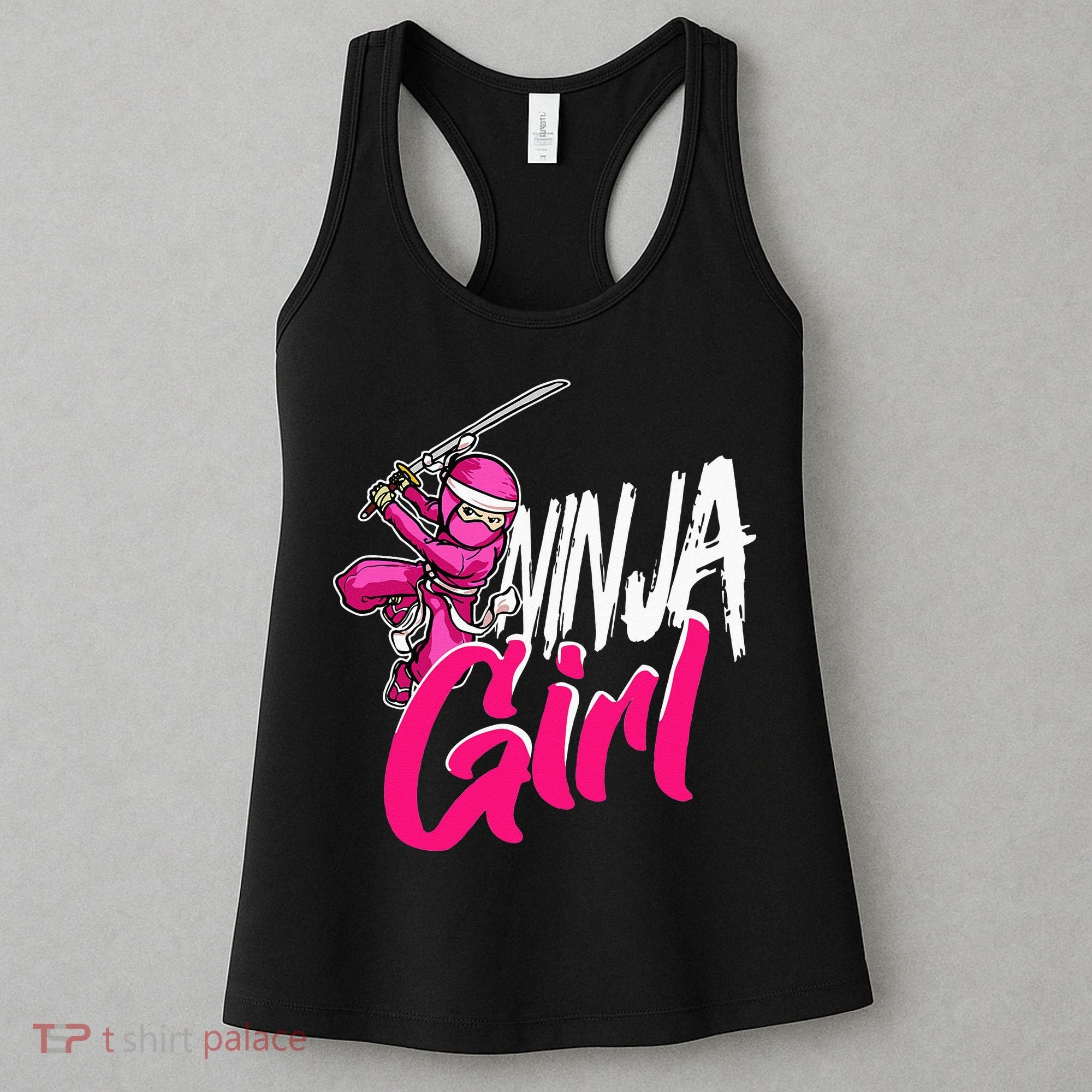 Cute Ninja Fighter Costume Pink Ninja Women's Tank Top